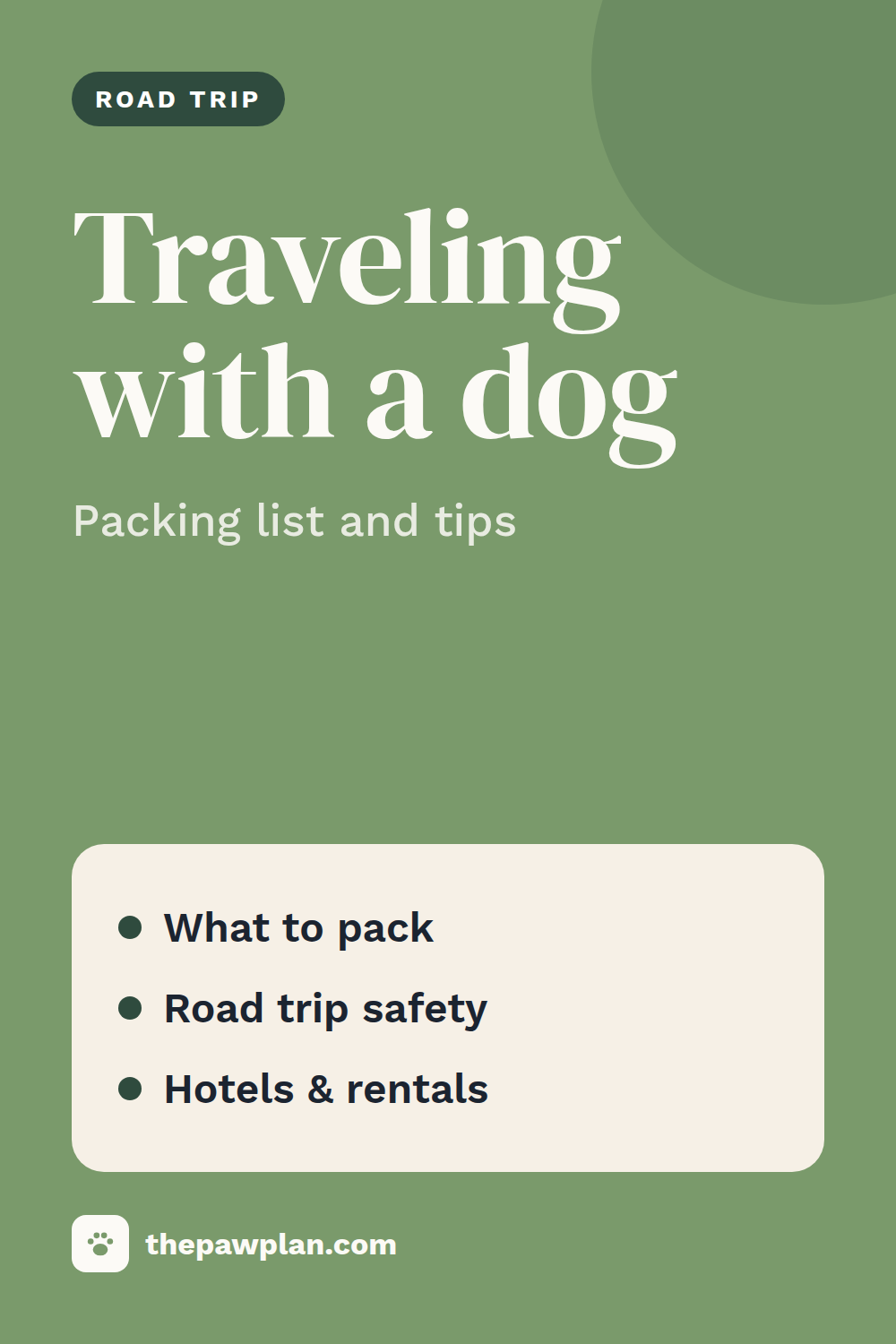 Traveling with a dog: packing list and tips